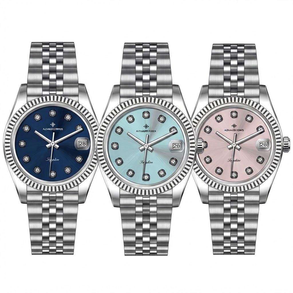 Đồng Hồ Nữ Alexander Ferros 8222S Quartz Nhật Bản Kính Sapphire 31mm Dây Kim Loại 5 ATM