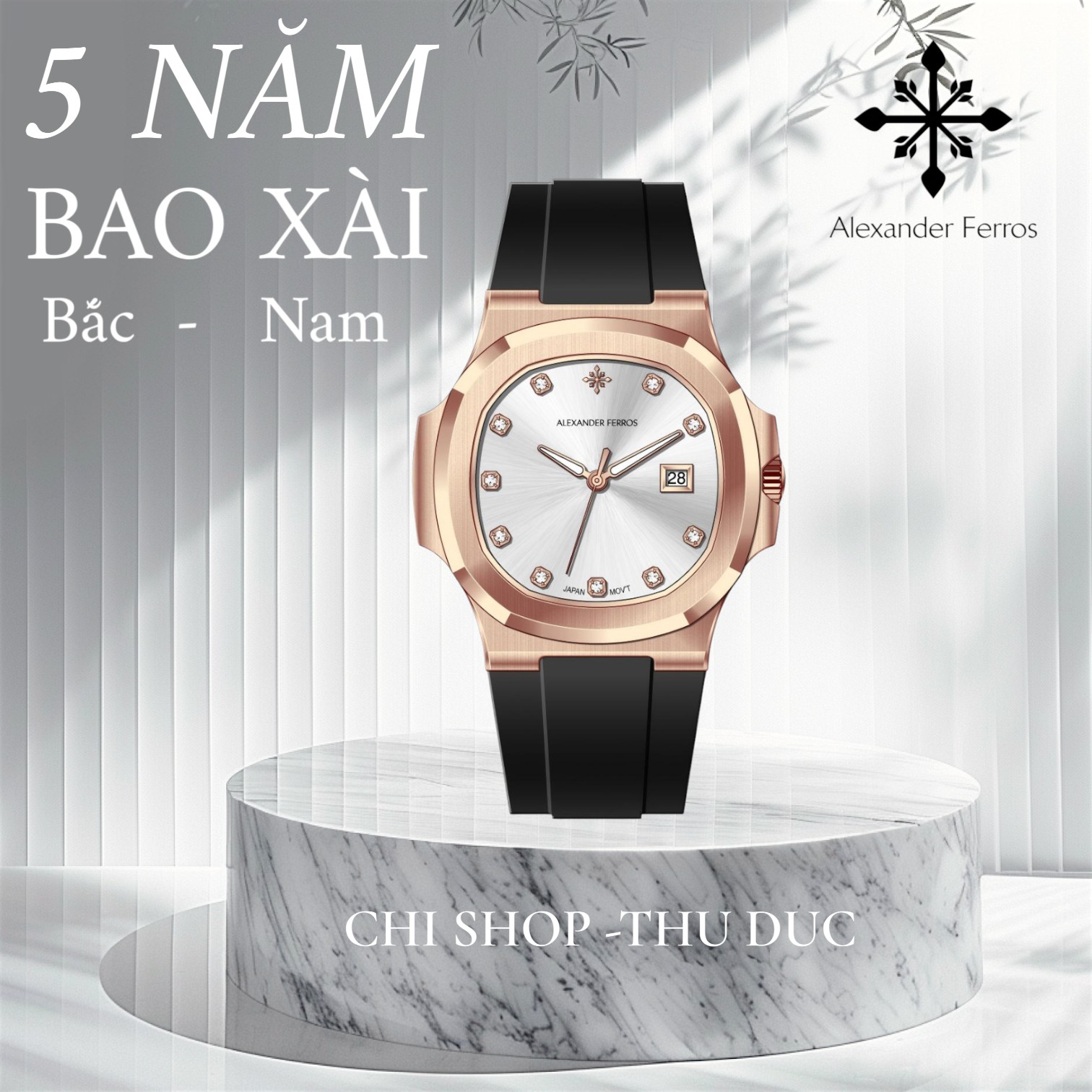 Đồng Hồ Nữ Alexander Ferros 6342R-02 Sport Watch Mạ Vàng Hồng Thanh Lịch