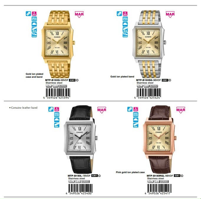 Casio MTP-B190G-9BVDF