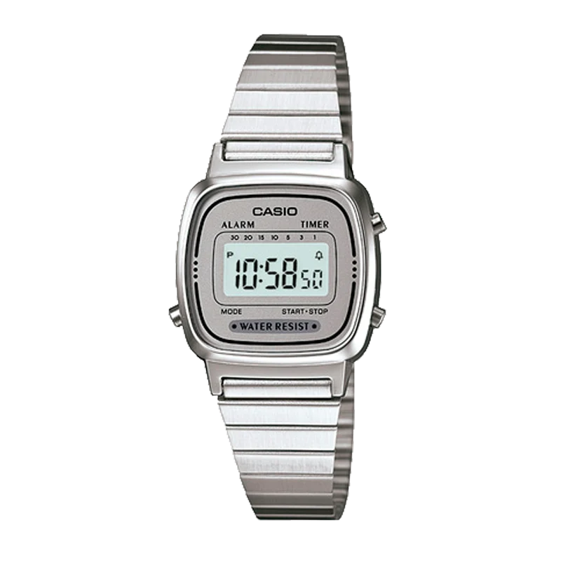 Đồng hồ Casio Nữ LA670WA-7DF Điện Tử Vintage Dây Inox Nhỏ Gọn - Chính Hãng tại Thủ Đức