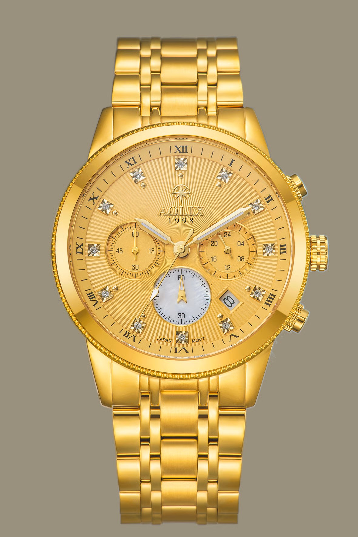 Đồng Hồ Chronograph Nam Aolixal-7069G Sapphire Bảo Hành Chính Hãng