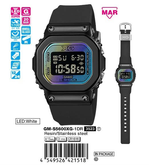 Đồng Hồ G-SHOCK GM-S5600XG-1 Đa Chức Năng Phiên Bản XG
