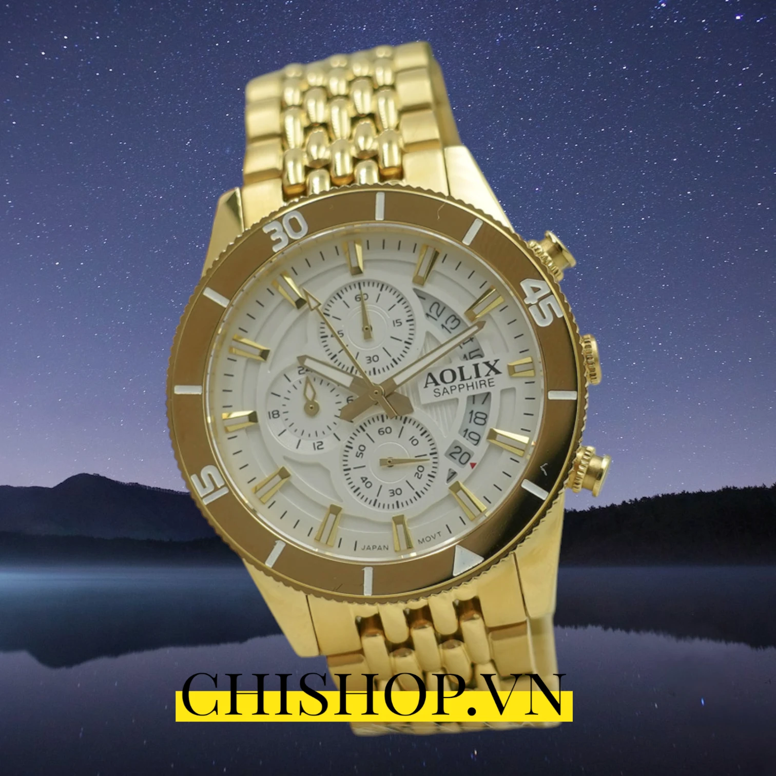 Đồng Hồ Nam Chronograph 6 Kim Aolixal-7090G Sapphire Bảo Hành Chính H