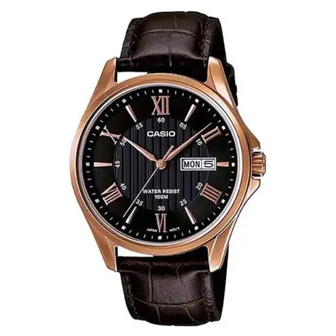 Đồng hồ Casio Nam Dây Da Chống Nước 100m – MTP-1384L-1AVDF Chính Hãng