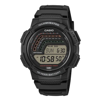 Đồng hồ Casio Nam Điện Tử Mặt Lớn 45mm, Pin 10 Năm – WS-1800-1AVDF Chính Hãng