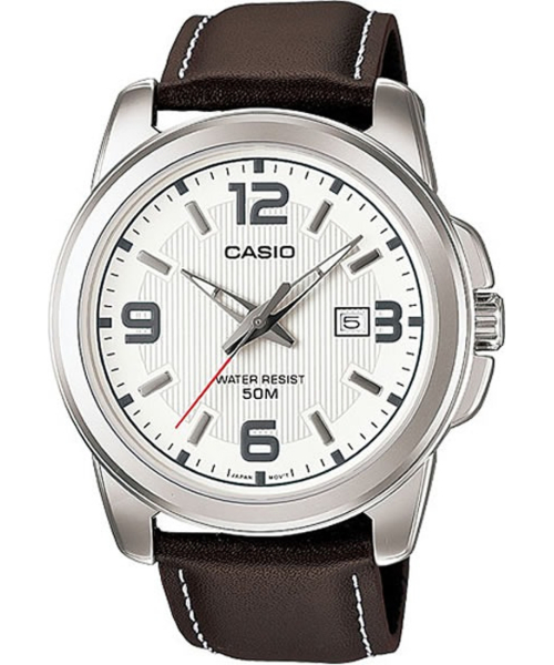 Đồng hồ Casio Nam MTP-1314L-1AVDF Dây Da Mặt Tròn Lịch Ngày - Chính Hãng tại Chợ Thủ Đức