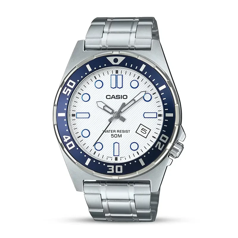 Đồng hồ Casio Nam Mặt Lớn 50mm Vỏ Nhôm Thép – MTD-135D-7AVDF Chính Hãng