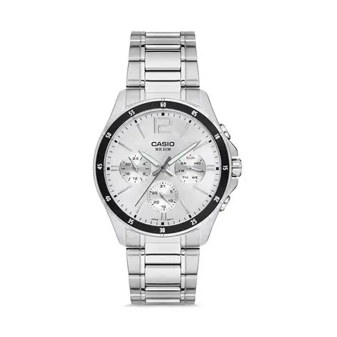 Đồng hồ Casio Nam Mặt Trắng Phủ Ion, Chống Nước 50m – MTP-1374D-7AVDF Chính Hãng