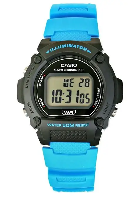 Đồng hồ Casio Nam W-219H-2A2VDF Điện Tử Dây Nhựa Mỏng Nhẹ Đèn Nền - Chính Hãng, Bảo Hành tại Thủ Đức