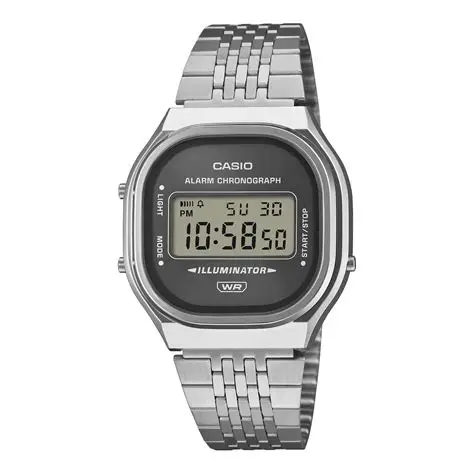 Đồng hồ Casio Vintage Vuông Bạc Khói, Pin 7 Năm – A140WE-8ADF Chính Hãng