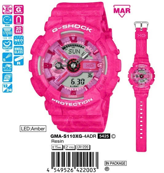Đồng hồ G-Shock GMA-S110XG-4A XG Marble Pink
