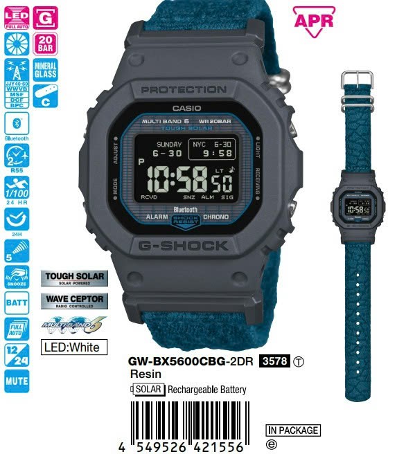 Đồng hồ G-Shock GW-BX5600CBG-2DR - Đứa con của biển đầy công nghệ