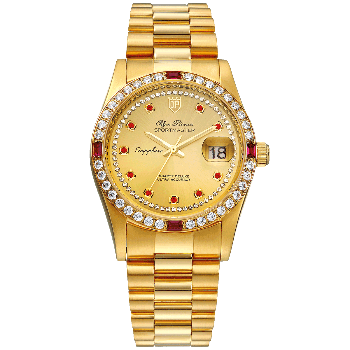 Đồng hồ OP Olym Pianus- Ruby đỏ độc bản - dáng Rô 89322AMK