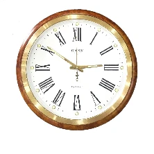 Đồng hồ công cộng KN515, treo tường vỏ kim loại kết hợp đá marble nhân tạo
