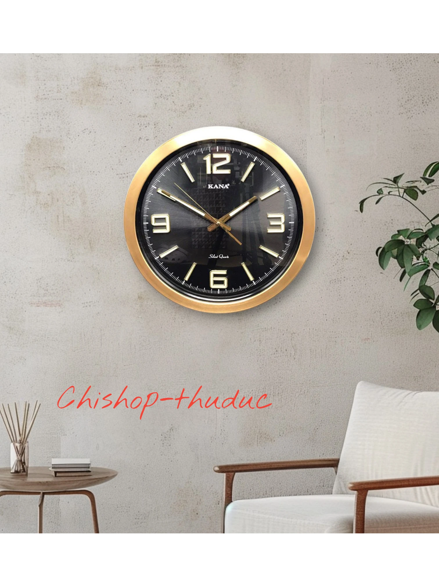 Đồng hồ treo tường nhôm Kana KN45B
