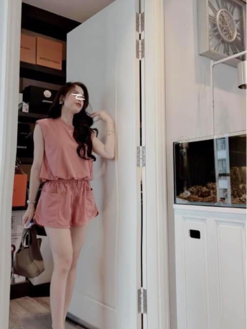 sét bộ đùi channel hồng cho nữ