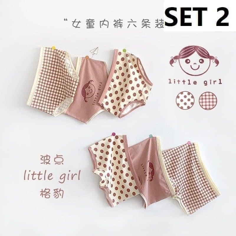 SET QUẦN CHIP CHẤM BI BÉ GÁI ( SET 6C )