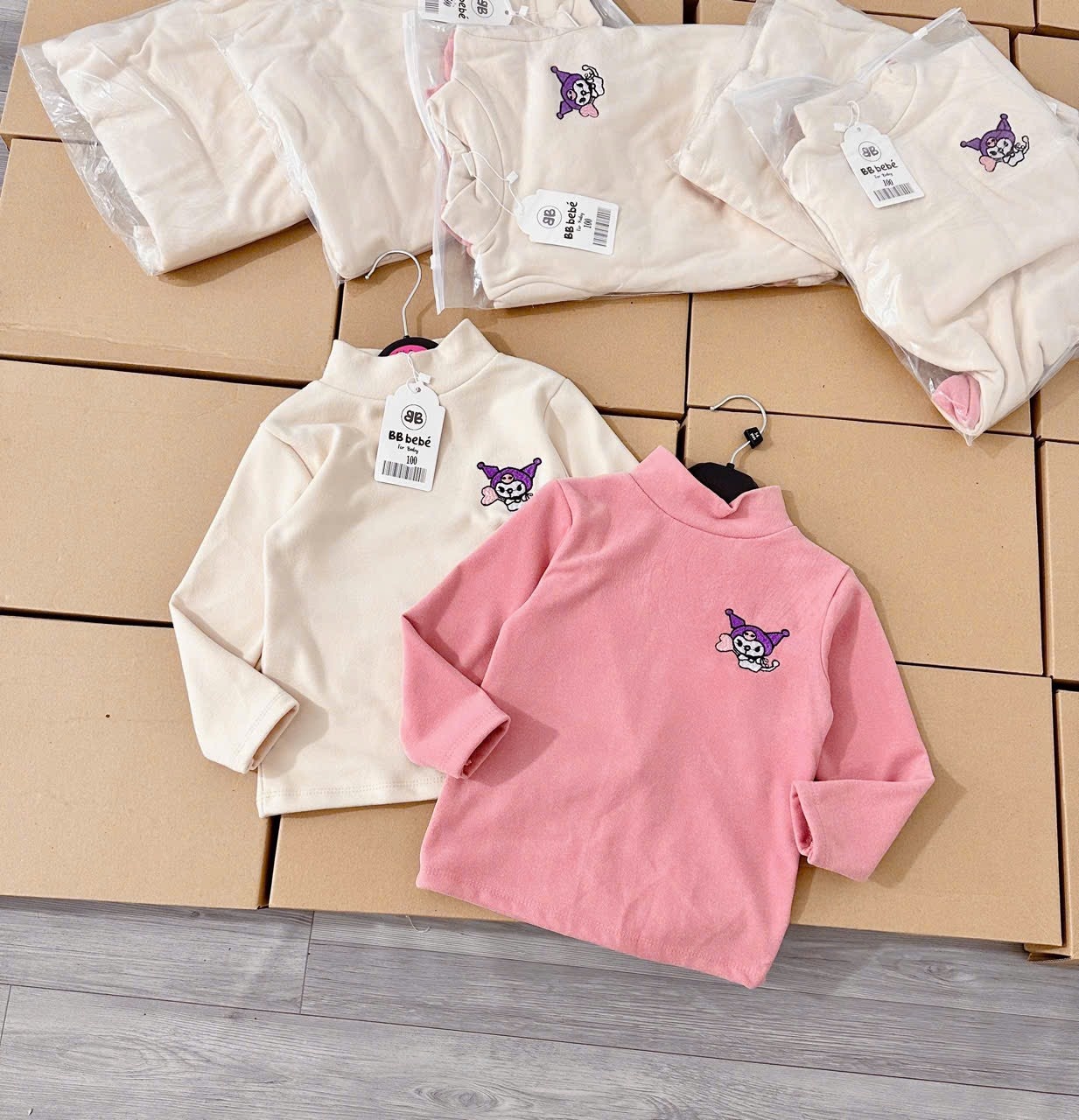 SET 2 ÁO GIỮ NHIỆT KURUMI BÉ GÁI