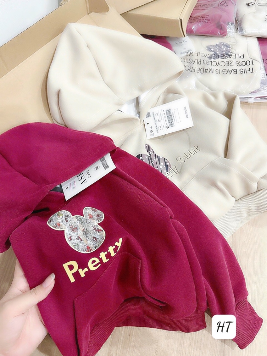 Áo hoodie nỉ mickey