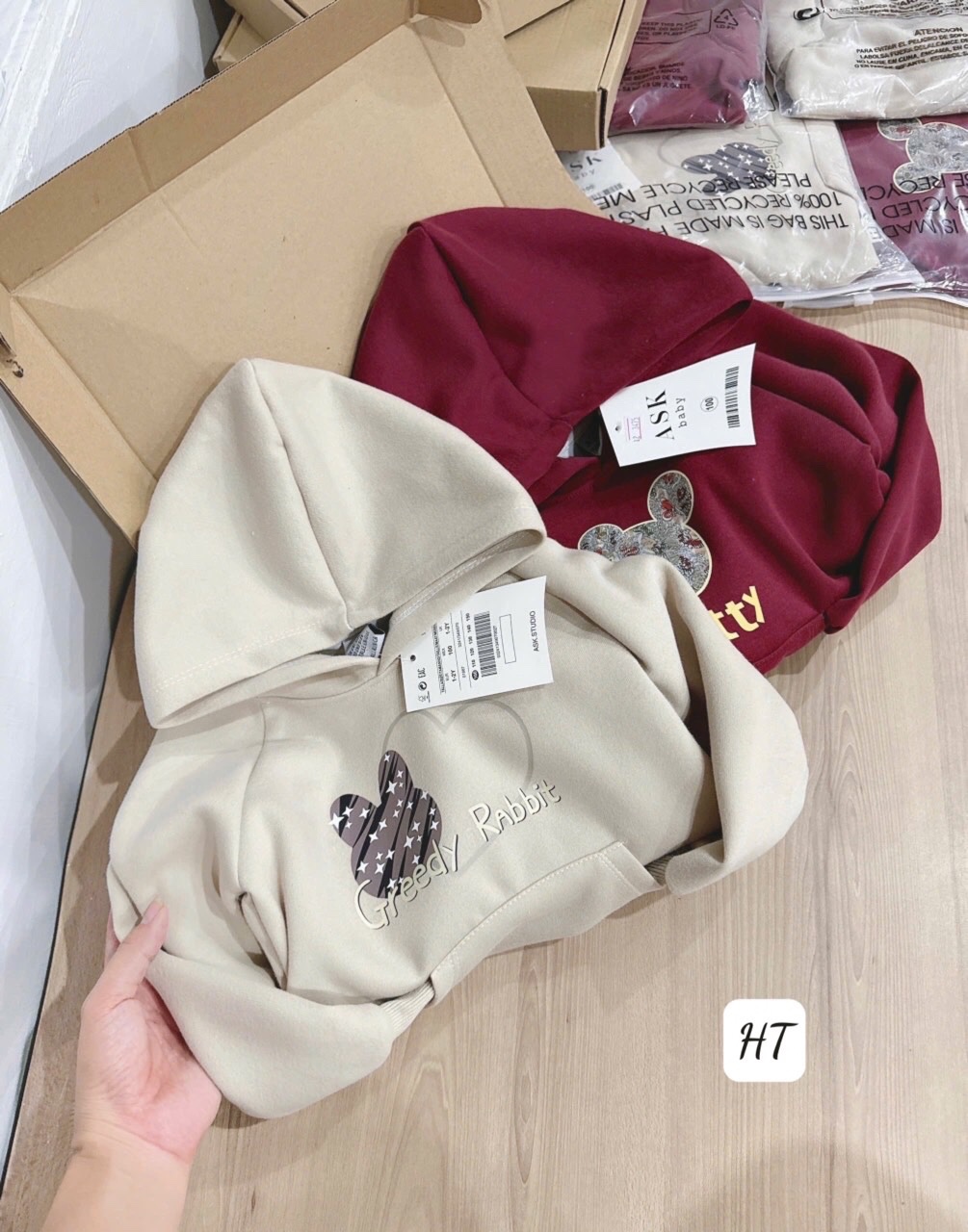 Áo hoodie nỉ mickey