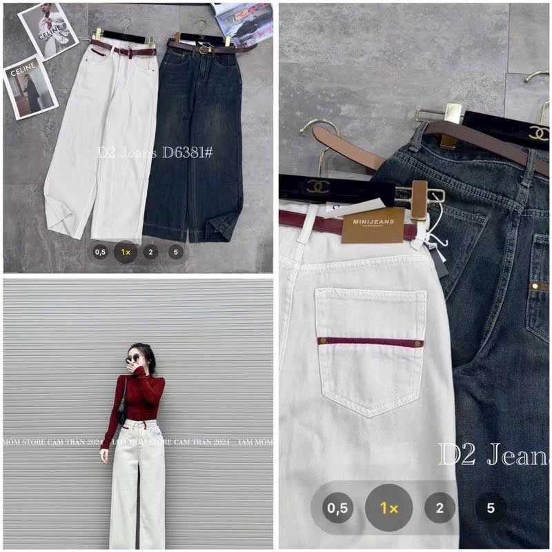 Quần Jeans xanh suông