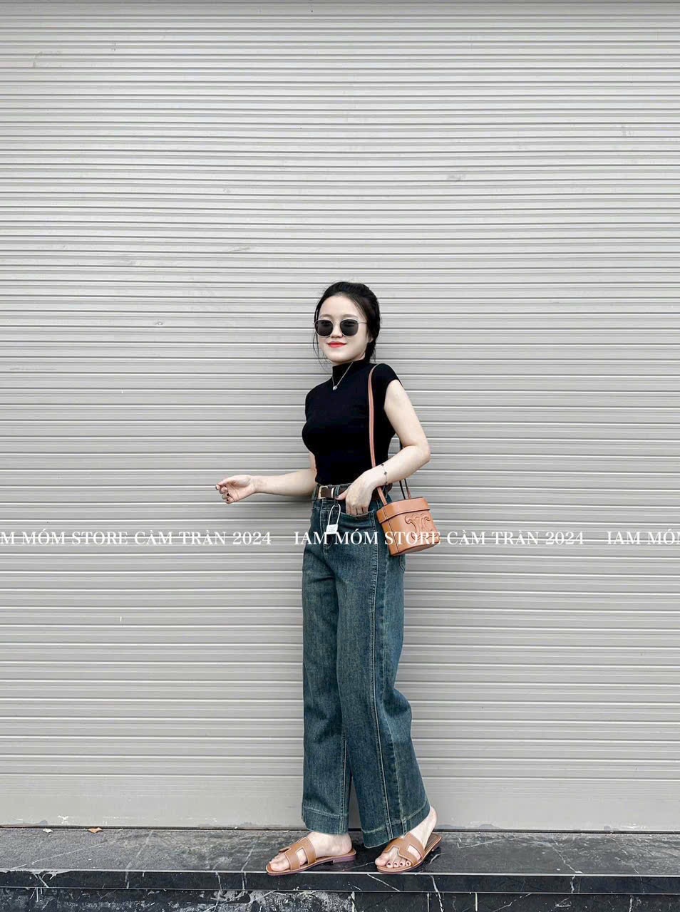 Quần Jeans xanh suông