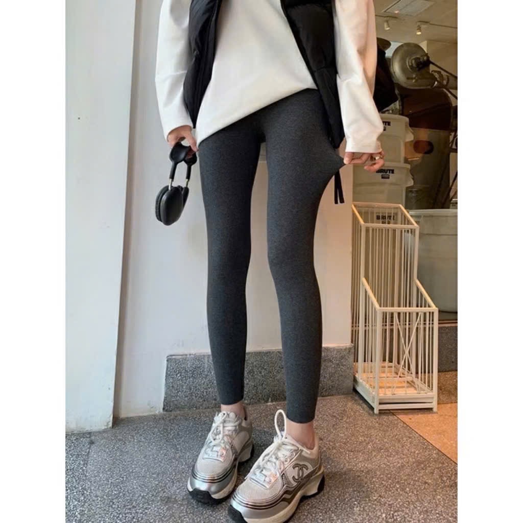 Quần legging zip lông nữ