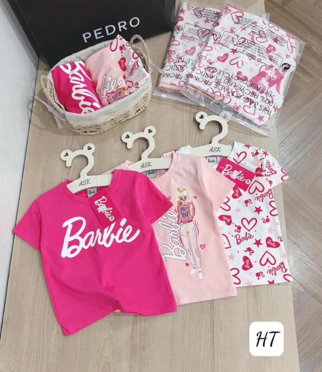 SA68# Set 3 áo BABIE Hồng đậm