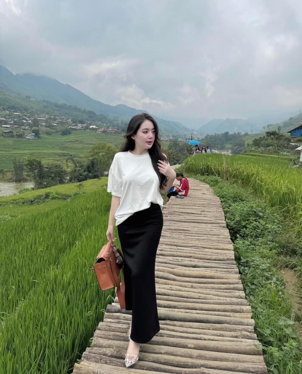 SV192# Set váy đuôi cá áo phông