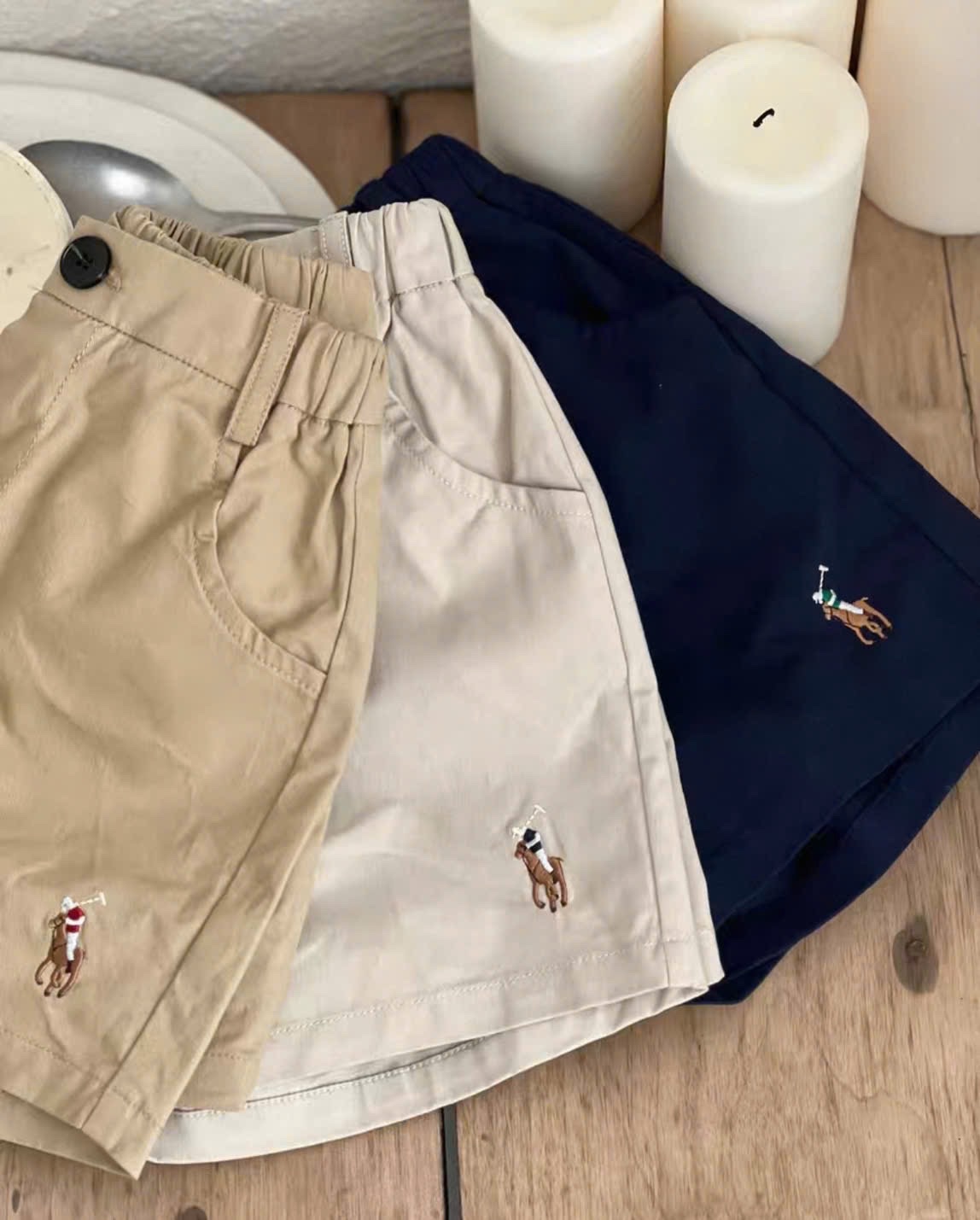 SQ068 set 3 quần kaki thêu gấu