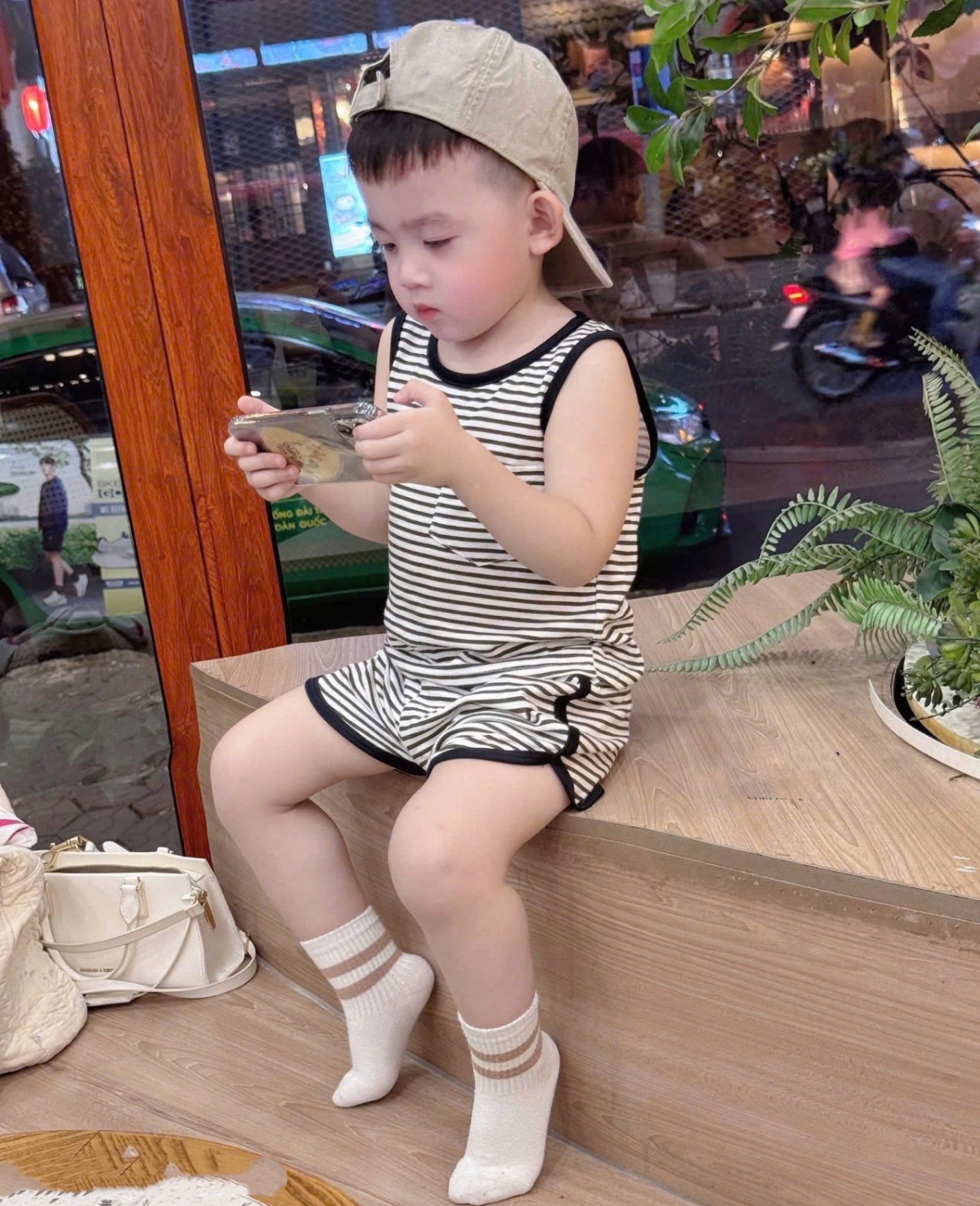 BS01# Set 4 bộ ba lỗ kẻ bé trai