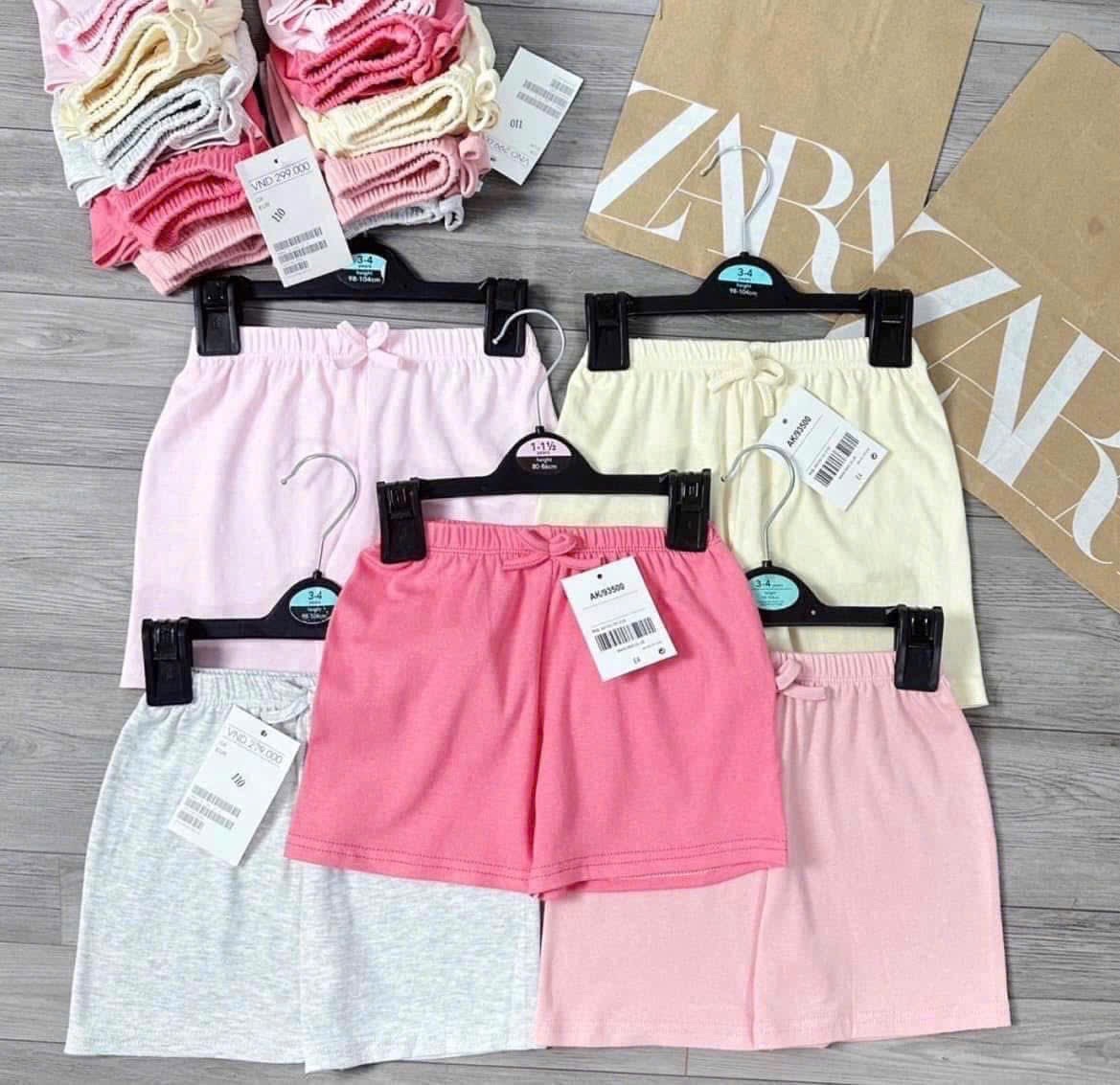 SQ92 set 5 quần zip bé gái