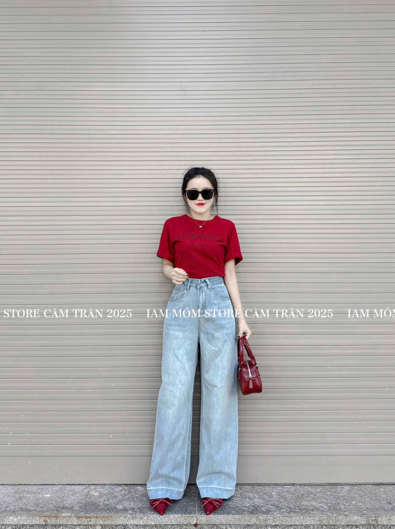 QJ09 quần jean xanh thêu ngựa