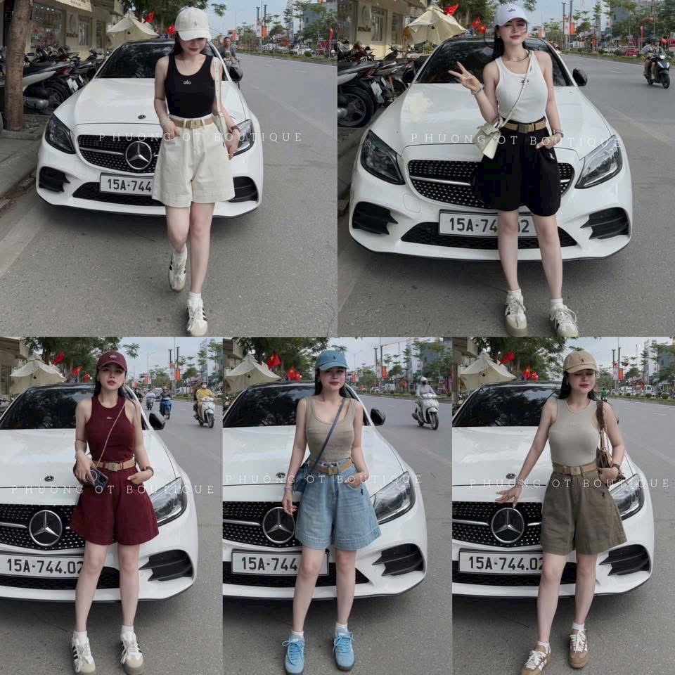 Q99# Quần đùi jean 5 màu cho nữ