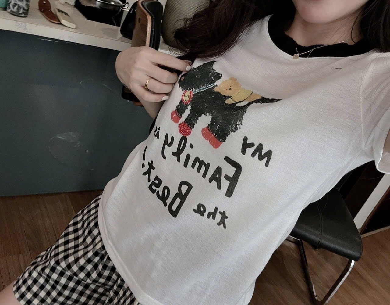 B85 bộ chó quần kẻ caro