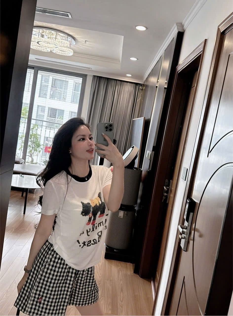 B85 bộ chó quần kẻ caro