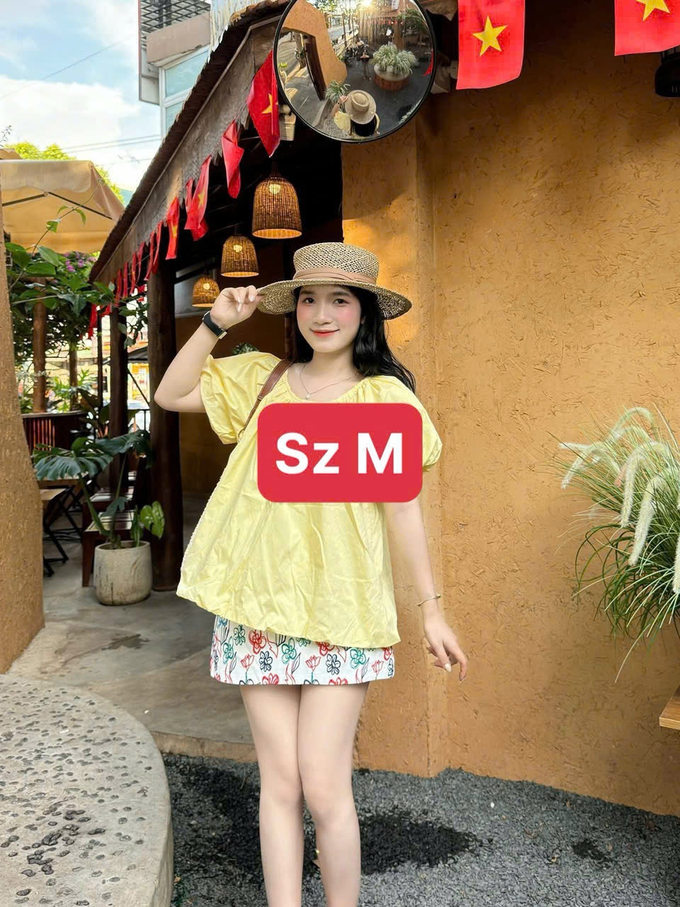 set vàng chanh kèm chân váy