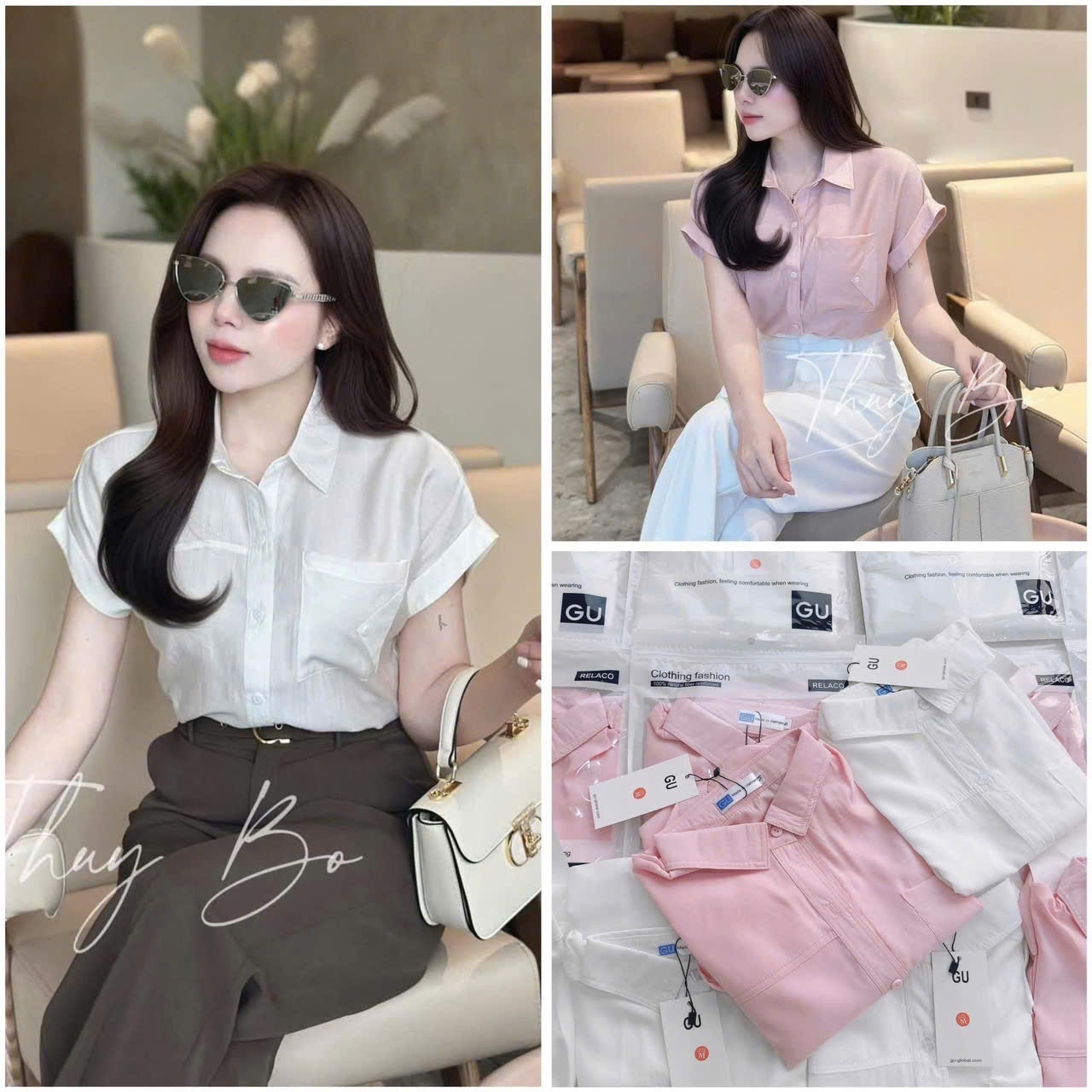 SM889# SƠ MI GU TÚI NGỰC 2 MÀU