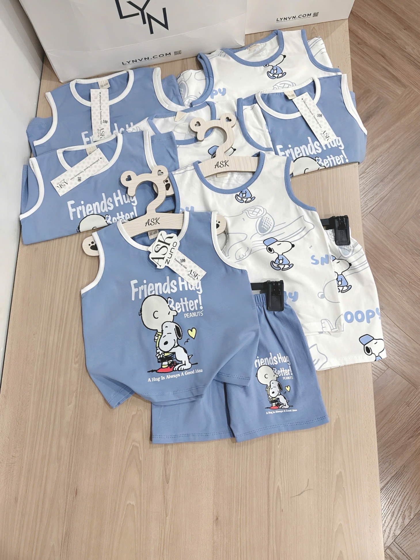 S33 Set Snoopy 2 bộ siêu yêu cho bé trai, bé gái
