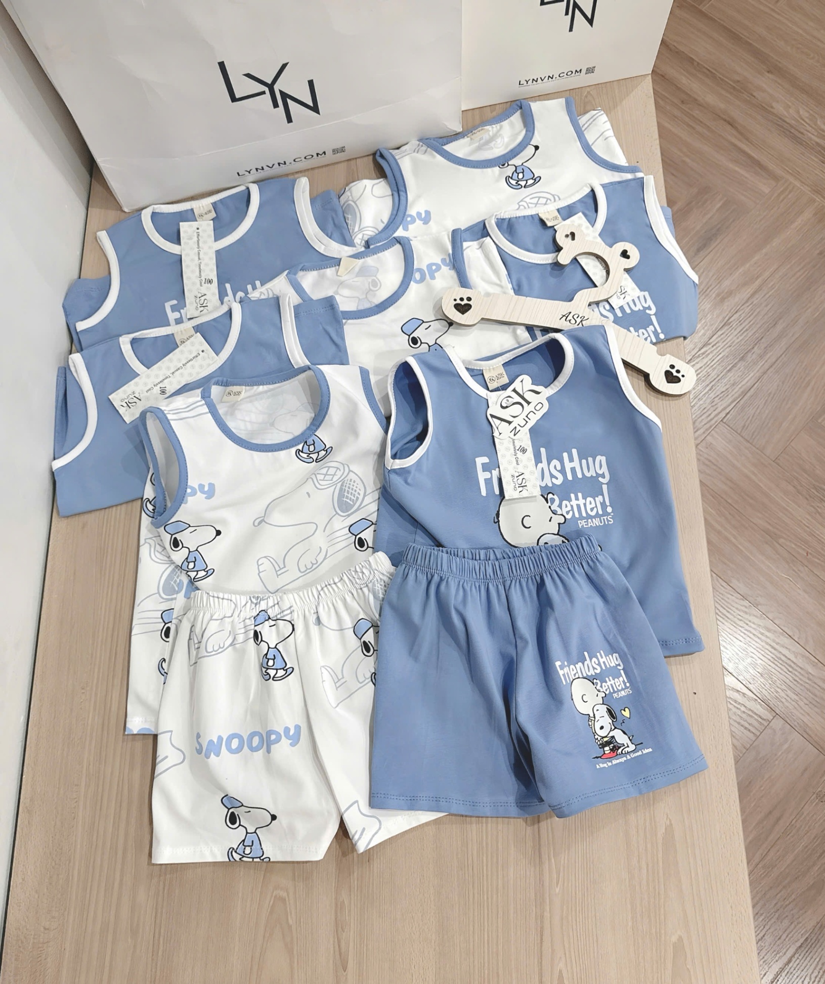 S33 Set Snoopy 2 bộ siêu yêu cho bé trai, bé gái