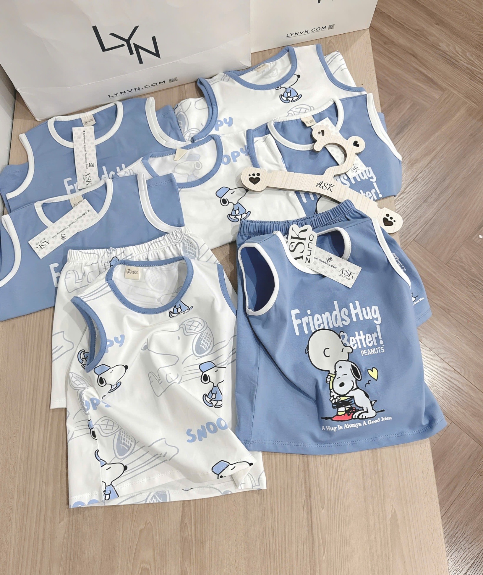 S33 Set Snoopy 2 bộ siêu yêu cho bé trai, bé gái