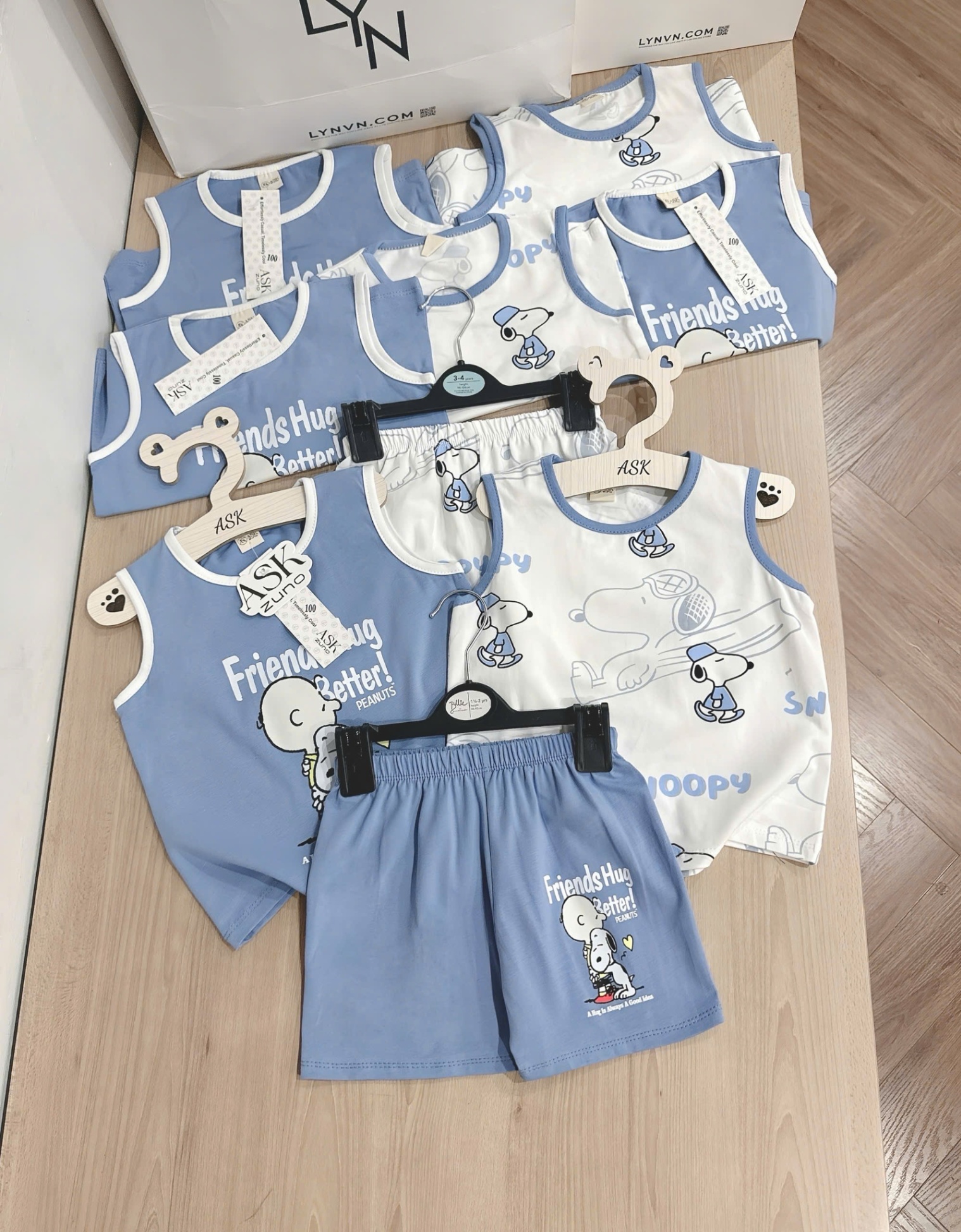 S33 Set Snoopy 2 bộ siêu yêu cho bé trai, bé gái