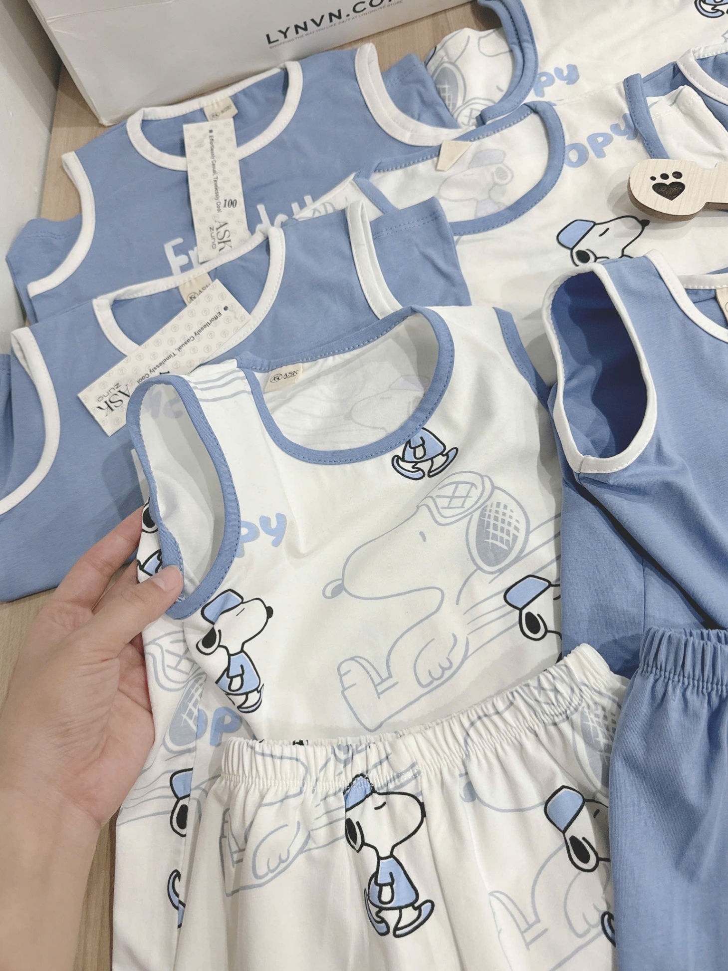 S33 Set Snoopy 2 bộ siêu yêu cho bé trai, bé gái