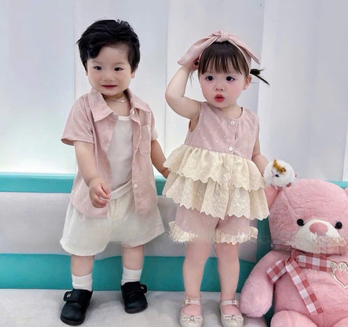 Sb35 Set bộ chất lien bé gái