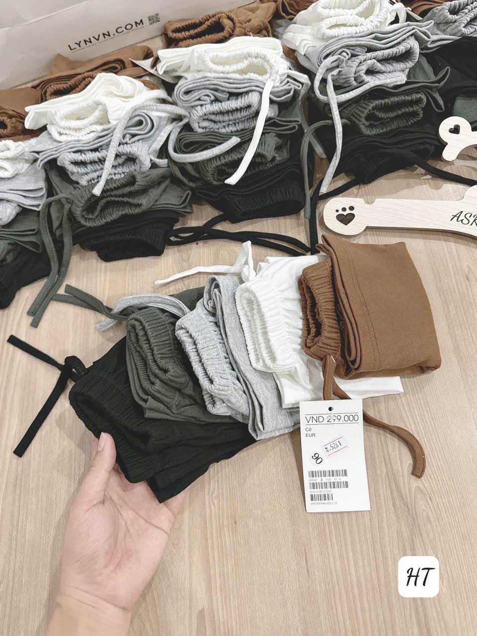 Sq47 Set 5 quần zip tone nâu xám bé trai