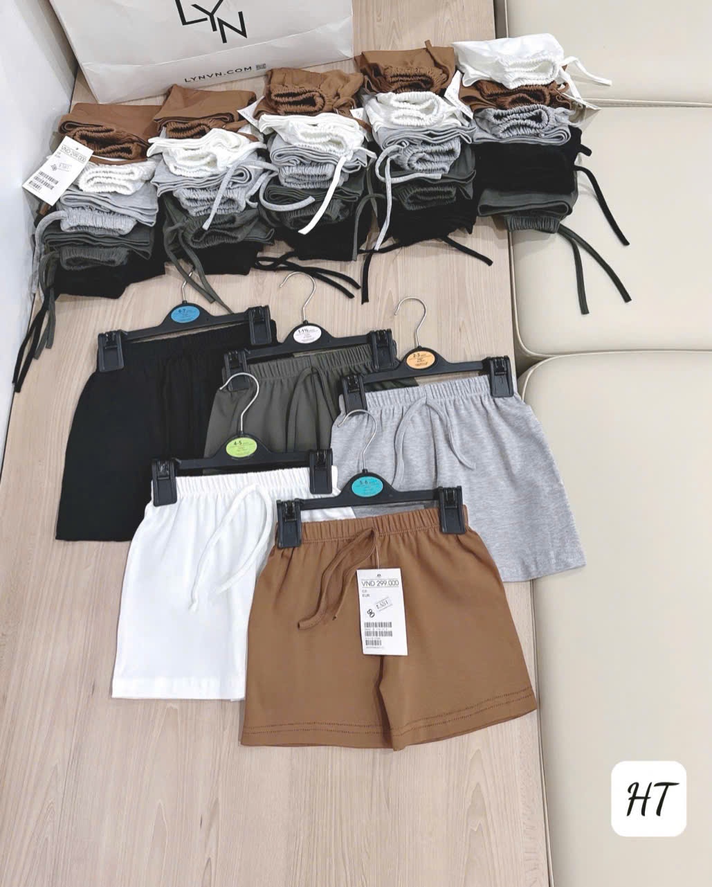 Sq47 Set 5 quần zip tone nâu xám bé trai