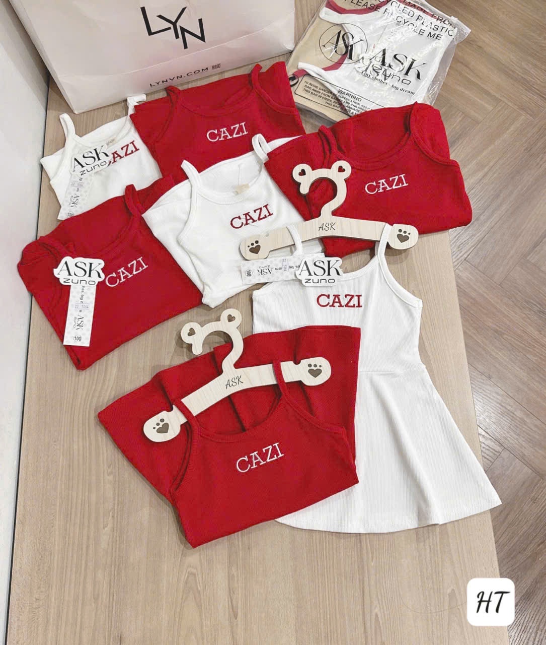 Sv50 Set 2 váy hai dây CAZI siêu mát cho bé