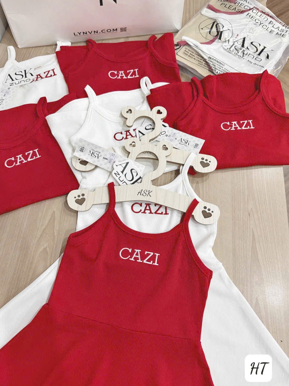 Sv50 Set 2 váy hai dây CAZI siêu mát cho bé