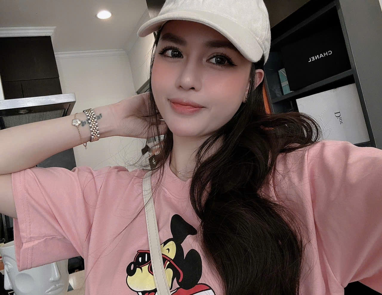 Cv-Sn51 Set cotton Mickey hồng phấn cho nữ