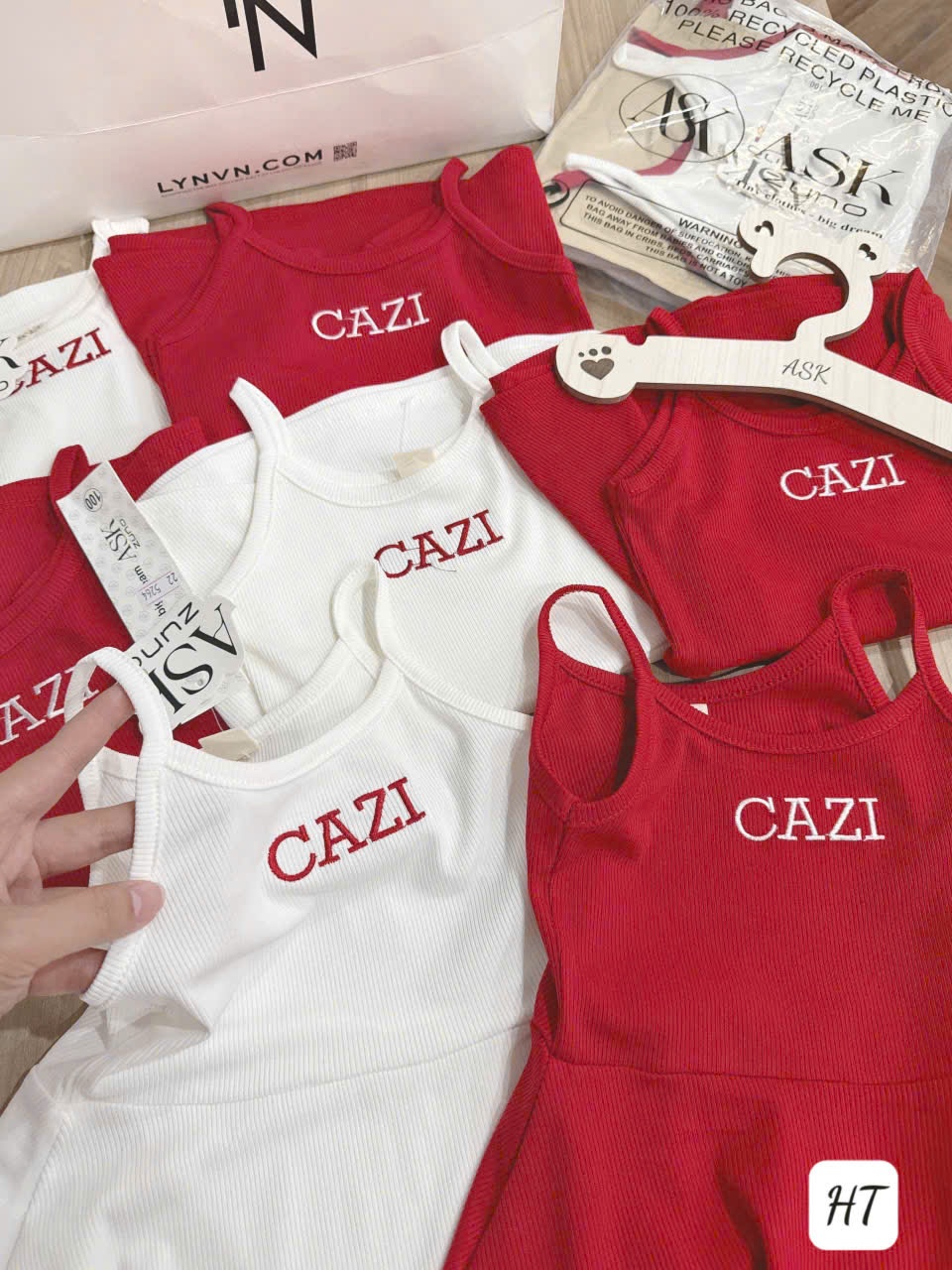 Sv50 Set 2 váy hai dây CAZI siêu mát cho bé